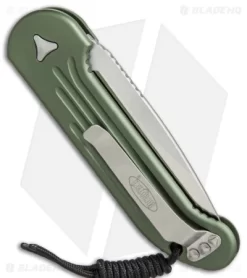 Microtech LUDT Automatic Knife OD Green (3.4" Satin) 135-4OD -Knives And Tools Microtech LUDT OD green satin 135 4OD BHQ 51948 er side