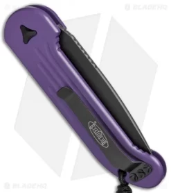 Microtech LUDT Automatic Knife Purple (3.4" Black Serr) 135-2PU -Knives And Tools Microtech LUDT Prpl Black Serr 135 2PU BHQ 69023 jr side