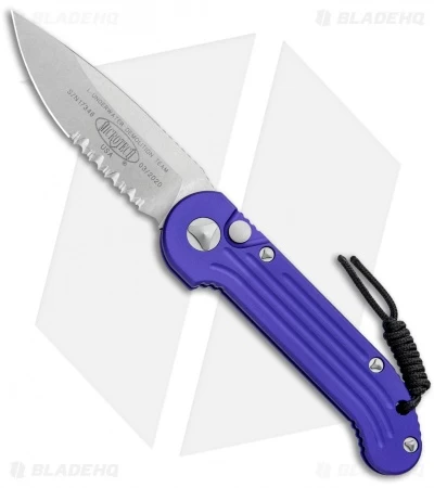 Microtech LUDT Automatic Knife Purple (3.4" Stonewash Serr) 135-11PU 1 Microtech LUDT Automatic Knife Purple (3.4" Stonewash Serr) 135-11PU