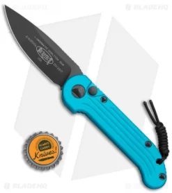 Microtech LUDT Automatic Knife Turquoise (3.4" Black) 135-1TQ -Knives And Tools Microtech LUDT Turq Black 135 1TQ BHQ 69020 jr bottlecap 1