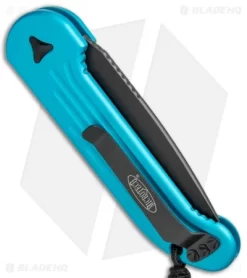 Microtech LUDT Automatic Knife Turquoise (3.4" Black) 135-1TQ -Knives And Tools Microtech LUDT Turq Black 135 1TQ BHQ 69020 jr side