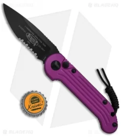 Microtech LUDT Automatic Knife Violet (3.4" Black Serr) 135-2VI -Knives And Tools Microtech LUDT Violet Black Serr 135 2VI BHQ 68510 jr bottlecap