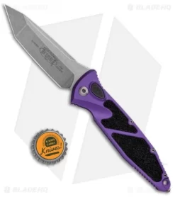 Microtech Socom Elite T/E Automatic Knife Purple (4" Stonewash) 161A-10PU -Knives And Tools Microtech Socom Elite TE Auto Purple SW 161A 10PU BHQ 105174 jr bottlecap