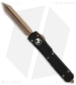 Microtech Spartan Ultratech OTF Automatic Knife Black (3.4" Bronze) 223-13
