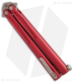 Microtech Tachyon III Balisong Butterfly Red (4.5" Bronze) 173-13RD -Knives And Tools Microtech Tachyon 3 Red bronze BHQ 67823 er side