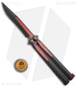 Microtech Tachyon III Balisong Butterfly Knife (4.5" Black/Red) 173-1BW -Knives And Tools Microtech Tachyon III Balisong Butterfly Black Red 173 1BW BHQ 68860 jr bottlecap