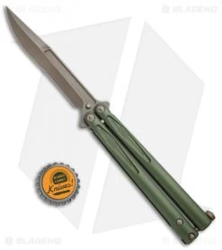 Microtech Tachyon III Balisong Butterfly OD Green (4.5" Bronze) 173-13OD -Knives And Tools Microtech Tachyon III Balisong Butterfly OD Green Bronze 173 13OD BHQ 74511 jr bottlecap