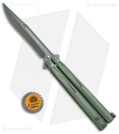 Microtech Tachyon III Balisong Butterfly OD Green (4.5" OD Green) 173-1GR -Knives And Tools Microtech Tachyon III Balisong Butterfly OD Green OD Green 173 1GR BHQ 75223 jr bottlecap