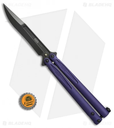 Microtech Tachyon III Balisong Butterfly Knife Purple (4.5" Black) 173-1DLCPU 4 Microtech Tachyon III Balisong Butterfly Knife Purple (4.5" Black) 173-1DLCPU - Image 4