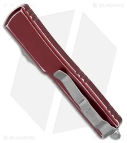 Microtech UTX-70 D/E OTF Automatic Knife Distressed Merlot Al (2.5" Apocalyptic) -Knives And Tools Microtech UTX 70 DE OTF Auto Distressed Merlot Apocalyptic BHQ 178835 jr side