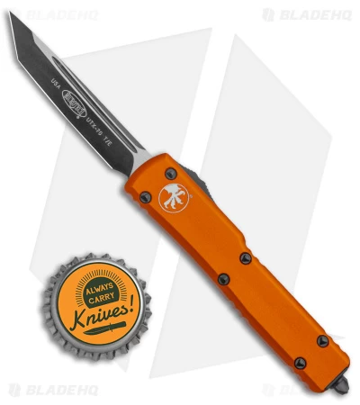Microtech UTX-70 Tanto D/A OTF Automatic Knife Orange (2.4" Black) 149-1OR 4 Microtech UTX-70 Tanto D/A OTF Automatic Knife Orange (2.4" Black) 149-1OR - Image 4