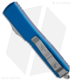 Microtech Ultratech Hellhound Razor OTF Automatic Blue (3.4" SW) 119R-10BLS -Knives And Tools Microtech Ultratech Hellhound Razor OTF Automatic Blue 3.4in SW BHQ 181755 hd side