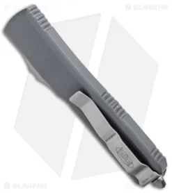 Microtech Ultratech Tanto OTF Automatic Knife Gray (3.4" SW Serr) 123-11GY -Knives And Tools Microtech Ultratech Tanto OTF Auto Gray SW Serr 123 11GY BHQ 27324 jr side