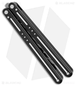 Nabalis The Morse Butterfly Balisong Trainer Black Aluminum (3.75" Steel) -Knives And Tools Nabalis The Morse Butterfly Balisong Trainer Black Aluminum Steel BHQ 175008 jr side