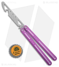 Nabalis The Morse Butterfly Balisong Trainer Purple Aluminum (3.75" Steel) -Knives And Tools Nabalis The Morse Butterfly Balisong Trainer Purple Aluminum Steel BHQ 175013 jr bottlecap