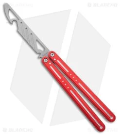Nabalis The Morse Butterfly Balisong Trainer Red Aluminum (3.75" Steel)