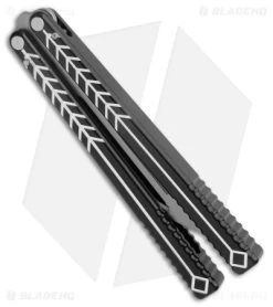 Nabalis + Will Hirsch The Vulp Butterfly Balisong Trainer Black Al (4.4" BB) -Knives And Tools Nabalis Vulp Butterfly Balisong Trainer Black BHQ 156944 jr side