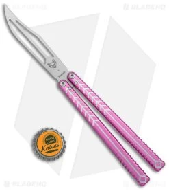 Nabalis + Will Hirsch The Vulp Butterfly Balisong Trainer Pink Al (4.4" BB) -Knives And Tools Nabalis Will Hirsch The Vulp Butterfly Balisong Trainer Pink BB BHQ 175002 jr bottlecap