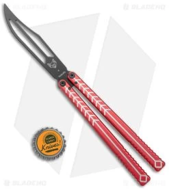 Nabalis + Will Hirsch The Vulp Butterfly Balisong Trainer Red (4.4" Black) -Knives And Tools Nabalis Will Hirsch The Vulp Butterfly Balisong Trainer Red Black BHQ 175006 jr bottlecap