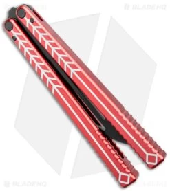 Nabalis + Will Hirsch The Vulp Butterfly Balisong Trainer Red (4.4" Black) -Knives And Tools Nabalis Will Hirsch The Vulp Butterfly Balisong Trainer Red Black BHQ 175006 jr side
