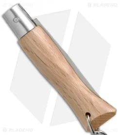 Opinel No. 4 Stainless Steel Knife Beechwood (2" Satin) #4 SS -Knives And Tools Opinel No.4 SS Beechwood OP00081 BHQ 20492 jr side