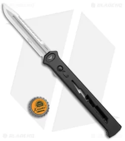 Paragon Estiletto Clip Point OTF Auto Black Lightning Bolt (5.5" Satin Serr) 7 Paragon Estiletto Clip Point OTF Auto Black Lightning Bolt (5.5" Satin Serr) -Knives And Tools Paragon Estiletto CP OTF Auto Black Lightning Bolt Black Satin BHQ 142950 jr bottlecap
