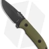 Pro-Tech George SBR Fixed Blade Knife Green G-10 (2.9" Black) Leather Sheath