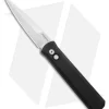 Pro-Tech Godfather Automatic Knife Solid Black (4" Satin) 921-Satin