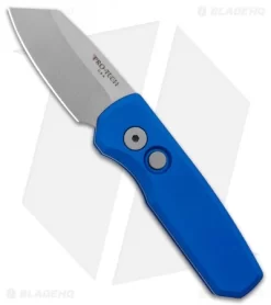 Pro-Tech Runt 5 Reverse Tanto Automatic Knife Blue (1.9" Stonewash)