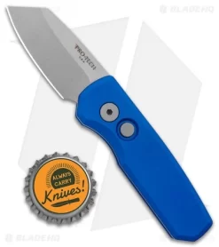 Pro-Tech Runt 5 Reverse Tanto Automatic Knife Blue (1.9" Stonewash) -Knives And Tools Pro Tech Runt 5 Reverse TAnto Auto Blue SW R5201 BLUE BHQ 136556 jr bottlecap
