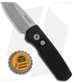 Pro-Tech Runt 5 Reverse Tanto Automatic Knife Black (1.9" Stonewash MagnaCut) -Knives And Tools Pro Tech Runt 5 Reverse Tanto Auto Black SW BHQ 178177 jr bottlecap
