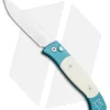 Pro-Tech Brend 2 Small Automatic Knife Teal Ivory Micarta (2.9" Satin) 1251
