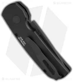 Pro-Tech Calmigo CA Legal Automatic Knife Black (1.9" Black Serr) -Knives And Tools Protech Calmigo CA Legal Black Black Serr 2206 BHQ 72103 jr side