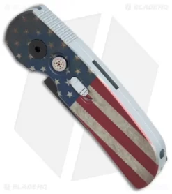 Pro-Tech Calmigo PK Custom CA Legal Automatic Knife Vintage Flag (1.9" Black) -Knives And Tools Protech Calmigo PK Custom vintage flag black BHQ 76067 er spine