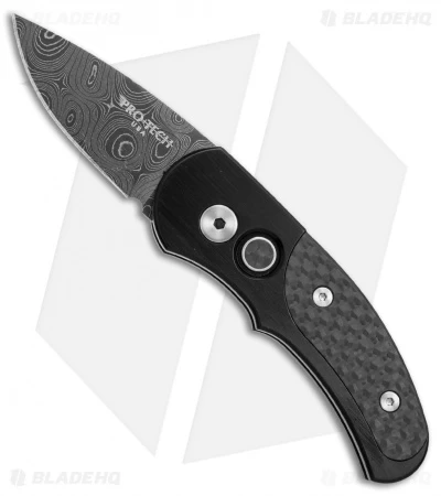 Pro-Tech Custom Runt J4 Automatic Knife Carbon Fiber (1.94" Damascus) 4404-D 1 Pro-Tech Custom Runt J4 Automatic Knife Carbon Fiber (1.94" Damascus) 4404-D