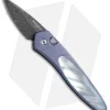 Pro-Tech Half-Breed Titanium Custom Knife Blue/Pearl (1.95" Damascus)