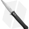 Pro-Tech Large Don Automatic Knife Black W/ Pearl Button (4.5" Satin) 1921-MOP