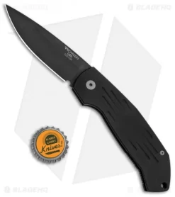 Pro-Tech Magic "Whiskers" Automatic Knife (3.5" Black) 601 *Collection* -Knives And Tools Protech Magic Whiskers Auto Black BHQ 0047 jr bottlecap