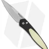 Pro-Tech Newport Tuxedo Automatic Knife Black/Ivory Micarta (3" Stonewash)