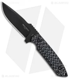 Pro-Tech Rockeye Fixed Blade Knife Black/Gray G-10 W/ Kydex Sheath (4" Black)
