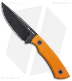 Real Steel Forager Fixed Blade Knife Orange G-10 (4.25" Black SW)
