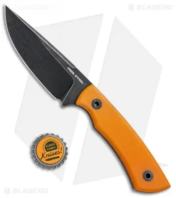 Real Steel Forager Fixed Blade Knife Orange G-10 (4.25" Black SW) -Knives And Tools Real Steel Forager Orange G 10 Black SW RS3751 BHQ 75437 jr bottlecap