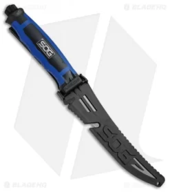 SOG Bladelight Fillet Fishing Knife W/ LEDs (6.0" Satin Plain) BLT31K -Knives And Tools SOG Bladelight Fillet Fishing Knife LEDs Satin BLT31K BHQ 21579 jr sheath