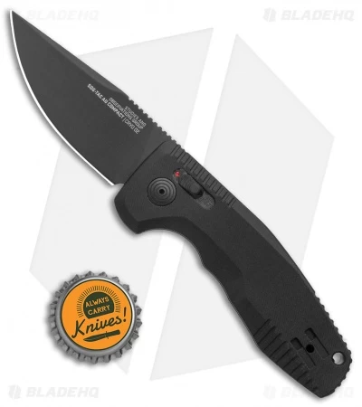SOG Knives SOG-TAC AU Compact Automatic Knife Black (3" Black) 4 SOG Knives SOG-TAC AU Compact Automatic Knife Black (3" Black) - Image 4