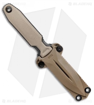 SOG Pentagon FX Covert Fixed Blade Knife Flat Dark Earth (3.5" Black) 3 SOG Pentagon FX Covert Fixed Blade Knife Flat Dark Earth (3.5" Black) - Image 3