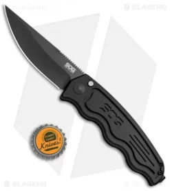 SOG-TAC Clip Point Automatic Knife (3.5" Black) ST-02 -Knives And Tools SOG TAC Clip Point Black ST 02 BHQ 7512 jr bottlecap 2
