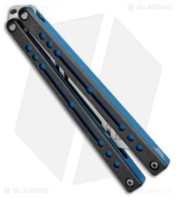 Squid Industries Nautilus Butterfly Balisong Trainer Blue/Black (Satin) 6 Squid Industries Nautilus Butterfly Balisong Trainer Blue/Black (Satin) -Knives And Tools Squid Industries Nautilus Butterfly Balisong Trainer Blue Black BHQ 102470 jr side