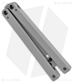 Squid Industries Squiddy-G Butterfly Balisong Trainer Gray PVC (4.3" Gray) -Knives And Tools Squid Industries Squiddy G Butterfly Balisong Trainer Gray PVC Gray BHQ 102471 jr side