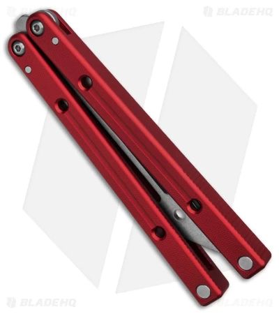 Squid Industries Squidtrainer V4 Butterfly Balisong Trainer Red (4.5" SW) 2 Squid Industries Squidtrainer V4 Butterfly Balisong Trainer Red (4.5" SW) - Image 2