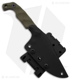 Stroup Knives Mini EDC Fixed Blade Knife OD Green G-10 (3.1" Black SW) -Knives And Tools Stroup Knives Mini EDC FBK OD Green G10 3in Black SW BHQ 142121 td sheath